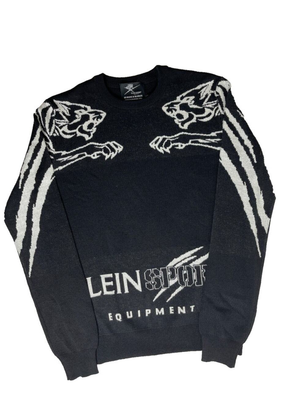 1-81 PLEIN SPORT Men's Sweater Logo Black/White Small